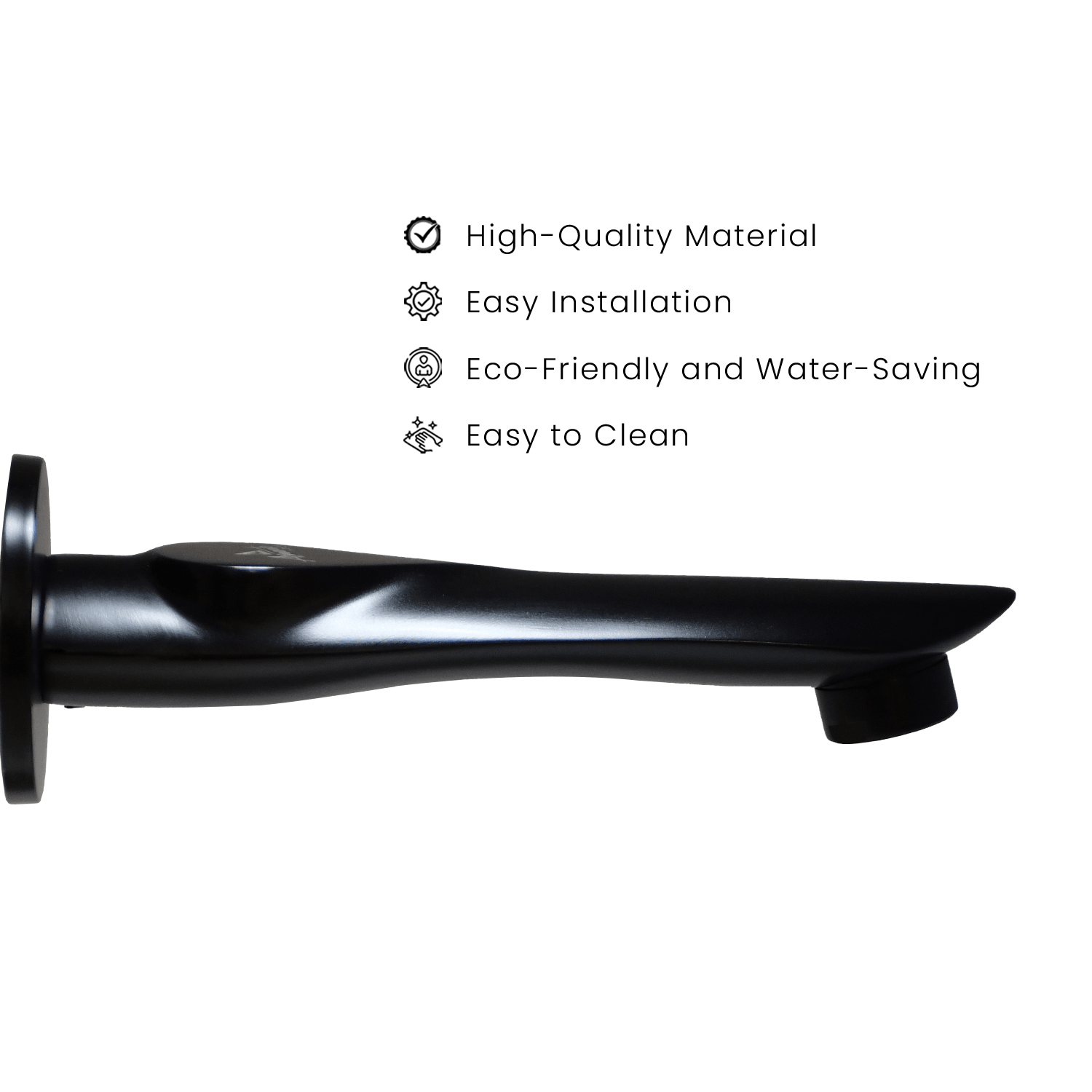 Plain Black Bath Spout | Modern, Stylish & Durable Bathroom Faucet - D&B Bathware