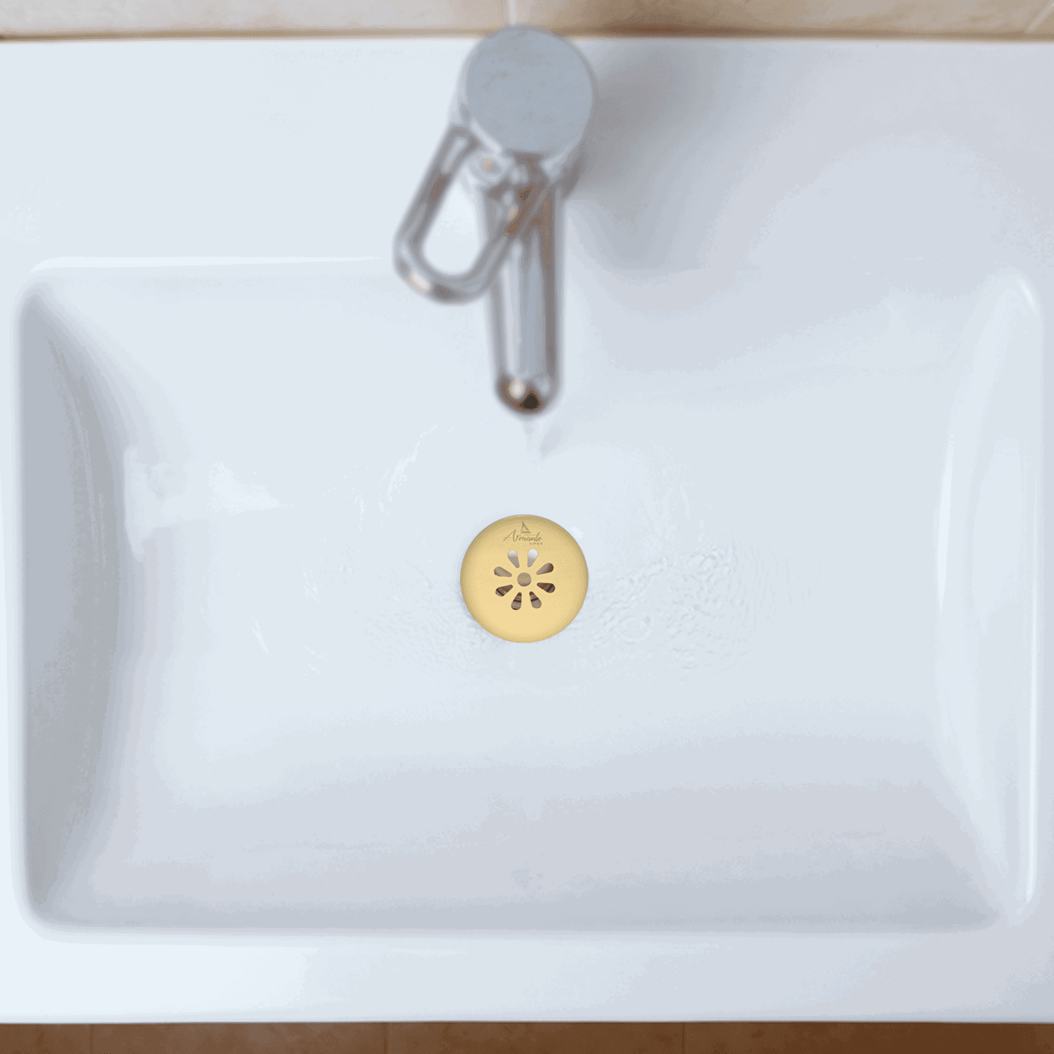 Premium Full Brass Wash Basin Drain Waste Coupling with Full Thread Design | Long-Lasting Grid Strainer for Efficient Drainage - D&B Bathware