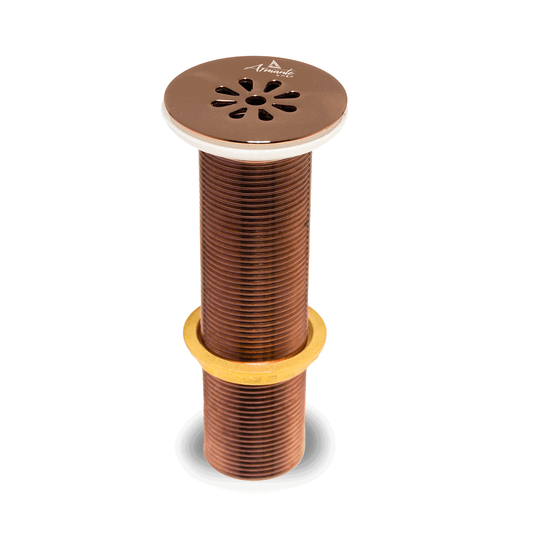 Premium Full Brass Wash Basin Drain Waste Coupling with Full Thread Design | Long-Lasting Grid Strainer for Efficient Drainage - D&B Bathware