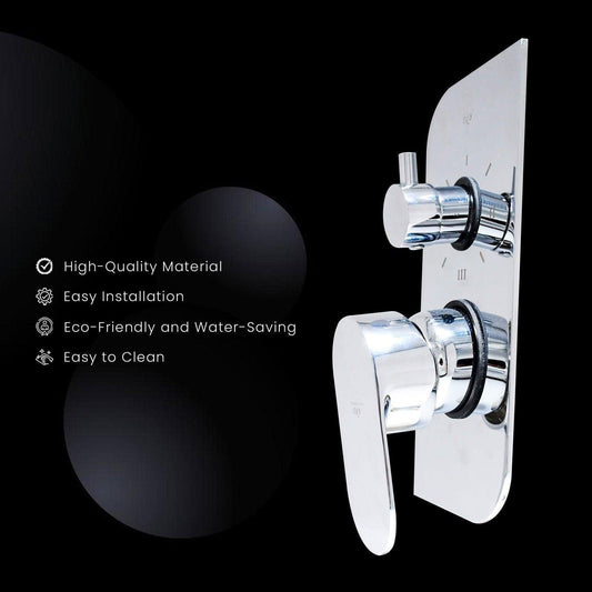 Quadra Plus 4000 (4 Outlet) Upper Part Ivano Series | Premium 4-Outlet Diverter for Showers - D&B Bathware