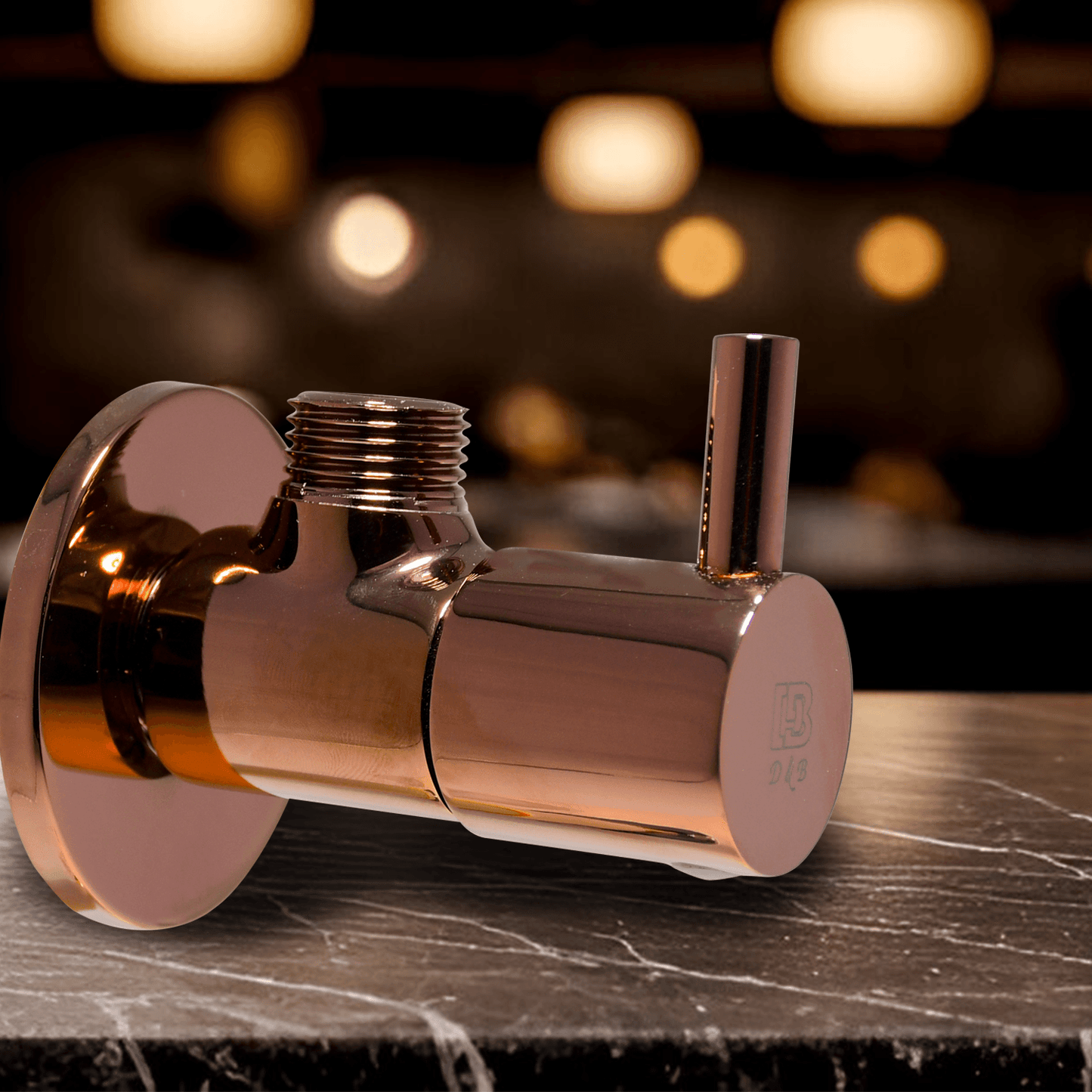 Roma Angle Valve (Plushy Rose Gold): Stylish Plumbing Solution - D&B Bathware