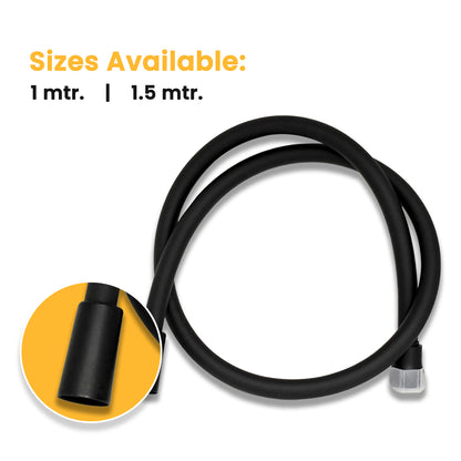 D&B Special Dura Heavy Duty PVC Hand Shower Hose | Health Faucet Pipe with Brass Connectors | Burst-Proof Hose for Handheld Shower | Beast Black Finish