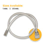 D&B Special Dura Heavy Duty PVC Hand Shower Hose | Health Faucet Pipe with Brass Connectors | Burst-Proof Hose for Handheld Shower | Silver Matt Finish