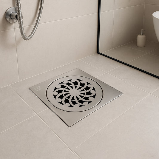 5x5 Inch Stainless Steel Locking Floor Drain Jali – Anti-Clog Cover( SQUARE 531 )