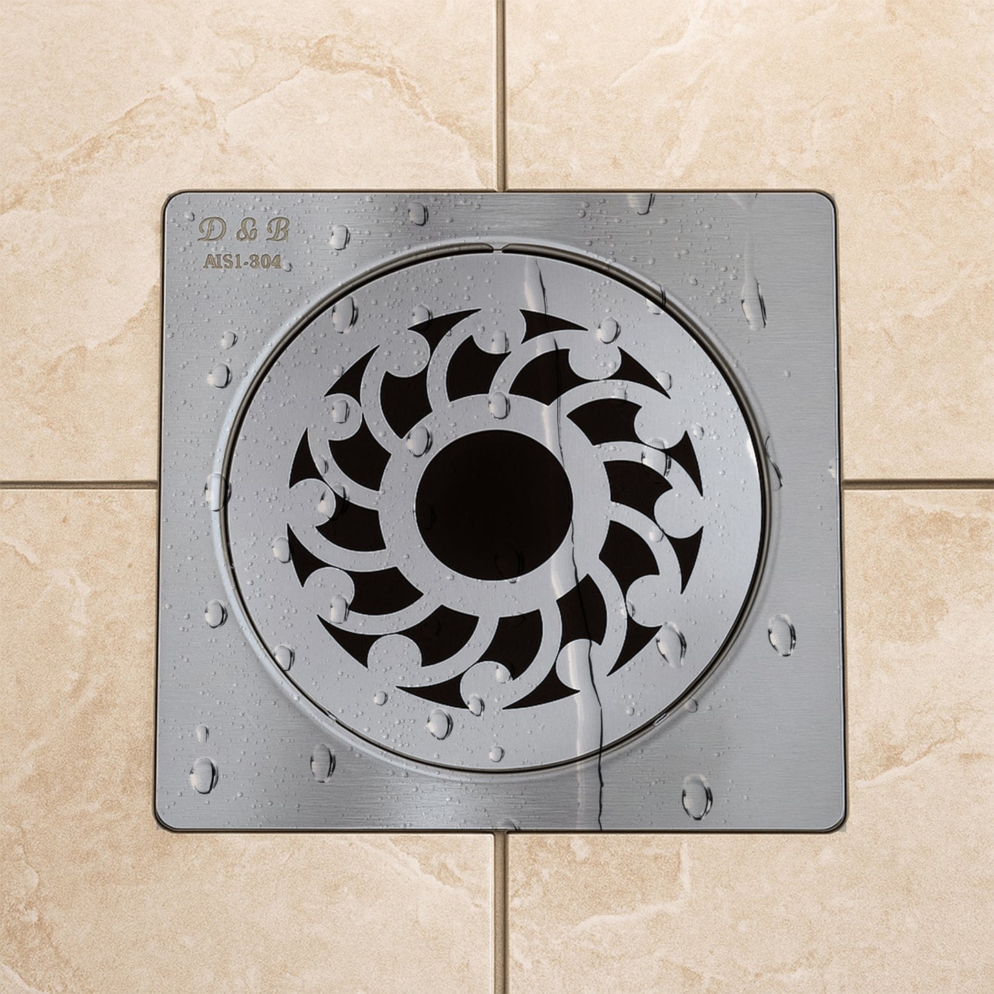 5x5 Inch Stainless Steel Locking Floor Drain Jali – Anti-Clog Cover( SQUARE 531-H )