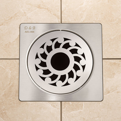 5x5 Inch Stainless Steel Locking Floor Drain Jali – Anti-Clog Cover( SQUARE 531-H )