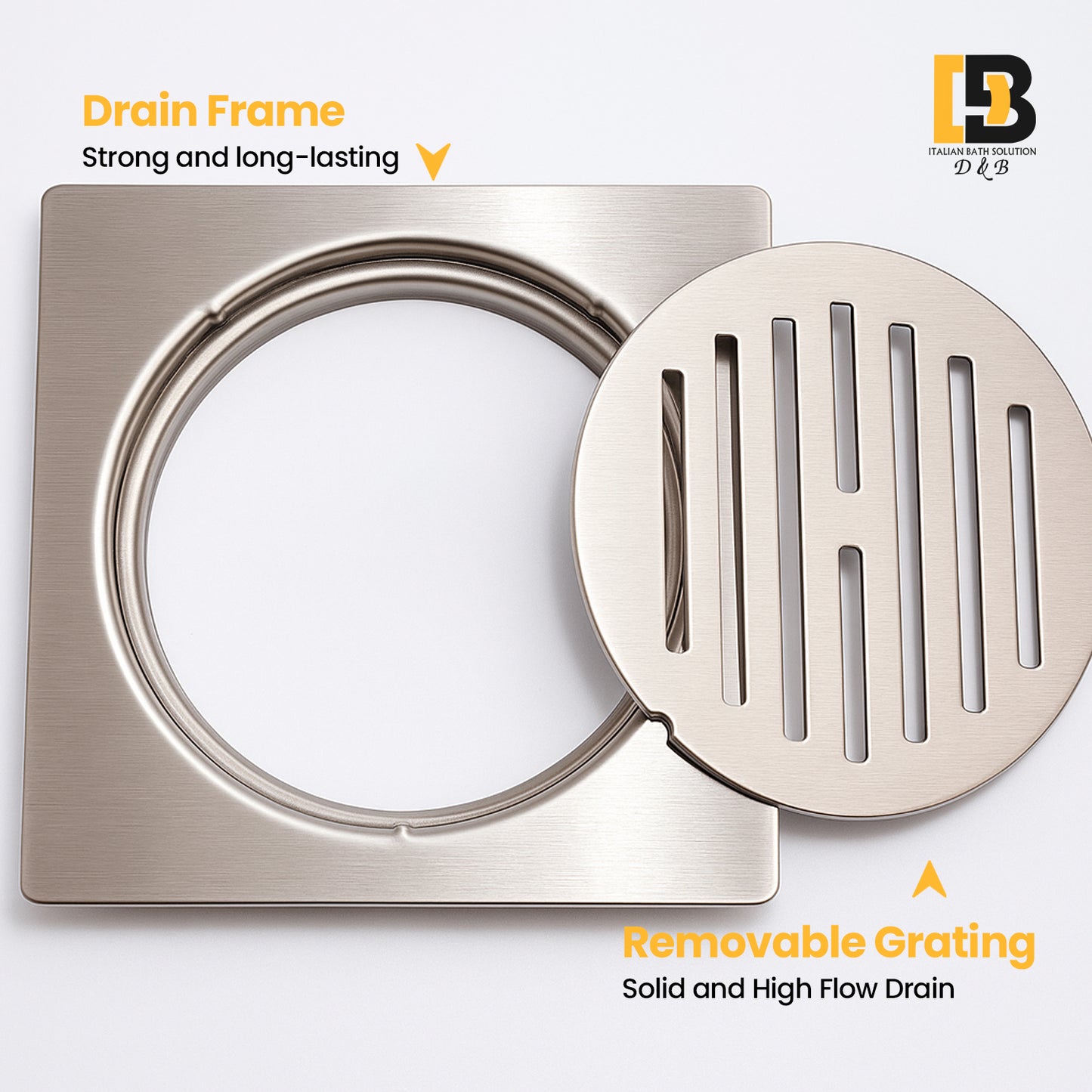 5x5 Inch Stainless Steel Locking Floor Drain Jali – Anti-Clog Cover( SQUARE 541 )