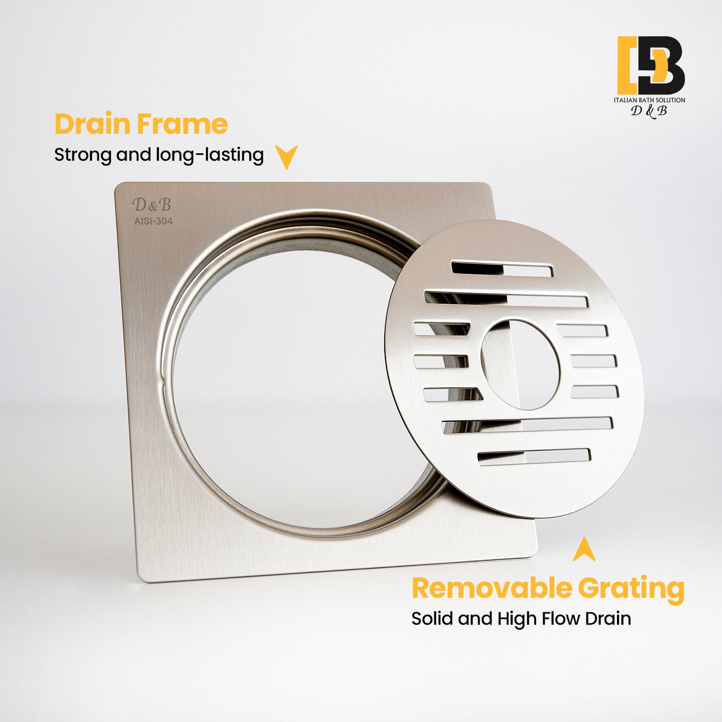 5x5 Inch Stainless Steel Locking Floor Drain Jali – Anti-Clog Cover( SQUARE 541-H )