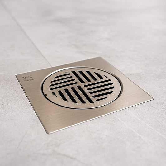 5x5 Inch Stainless Steel Locking Floor Drain Jali – Anti-Clog Cover( SQUARE 551 )
