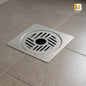 5x5 Inch Stainless Steel Locking Floor Drain Jali With Centre Hole – Anti-Clog Cover( SQUARE 551-H )