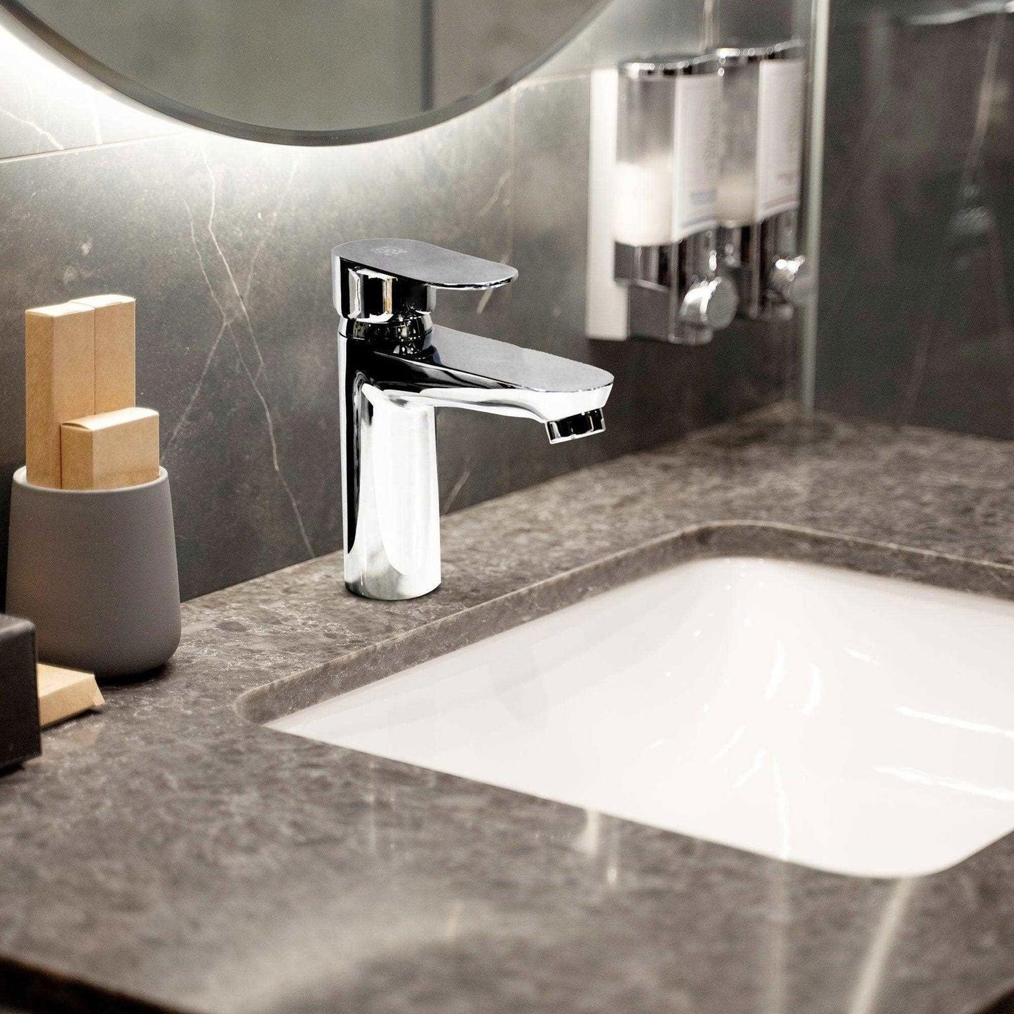 Short Boy Basin Mixer Ivano Series | Compact & Stylish Bathroom Faucet - D&B Bathware