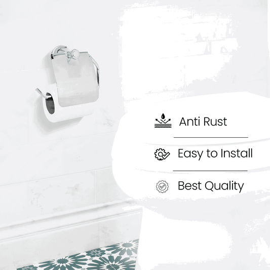 Silver Toilet Paper Holder - FLORIS Series | Elegant & Durable Design - D&B Bathware