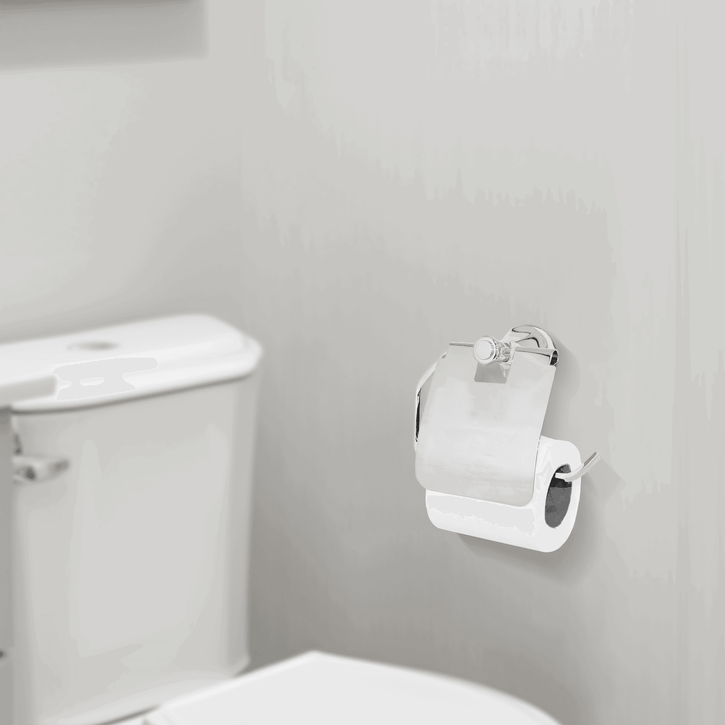 Silver Toilet Paper Holder - FLORIS Series | Elegant & Durable Design - D&B Bathware