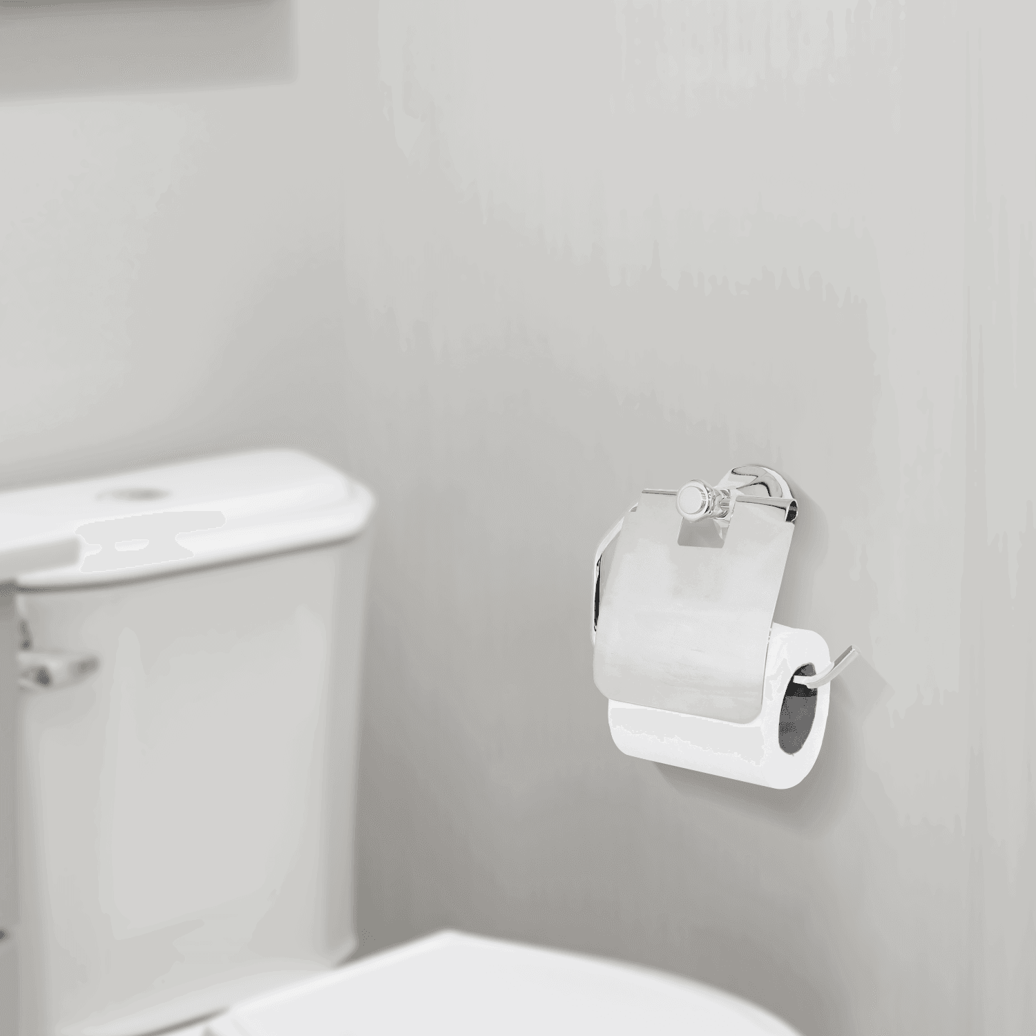 Silver Toilet Paper Holder - FLORIS Series | Elegant & Durable Design - D&B Bathware