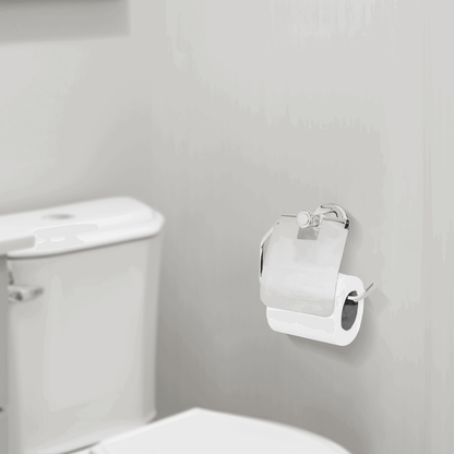 Silver Toilet Paper Holder - FLORIS Series | Elegant & Durable Design - D&B Bathware