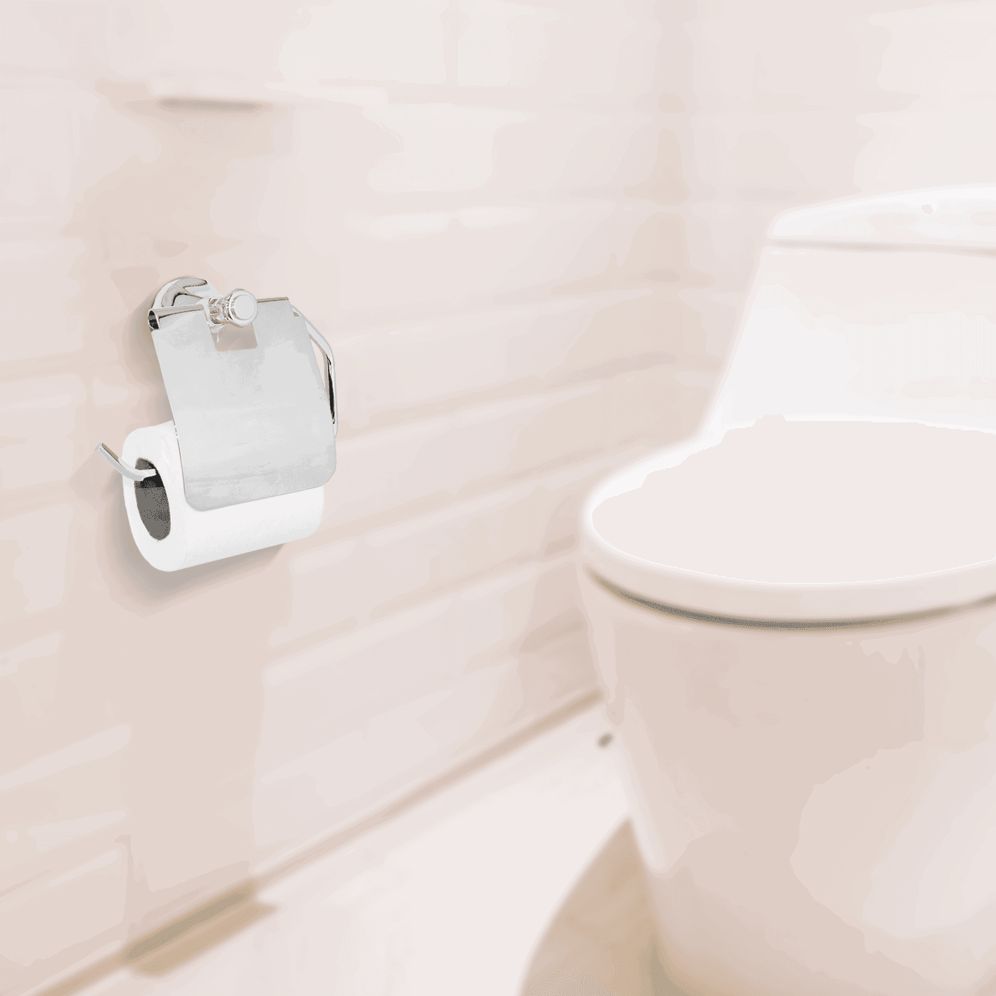 Silver Toilet Paper Holder - FLORIS Series | Elegant & Durable Design - D&B Bathware