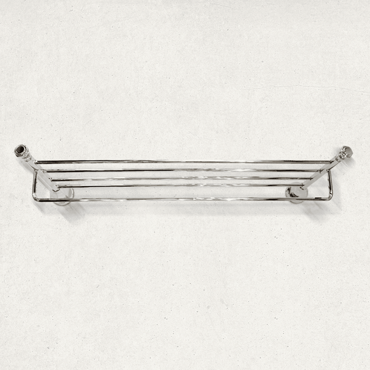 Silver Towel Rack Floris Series - Premium Bathware for Modern Bathrooms - D&B Bathware