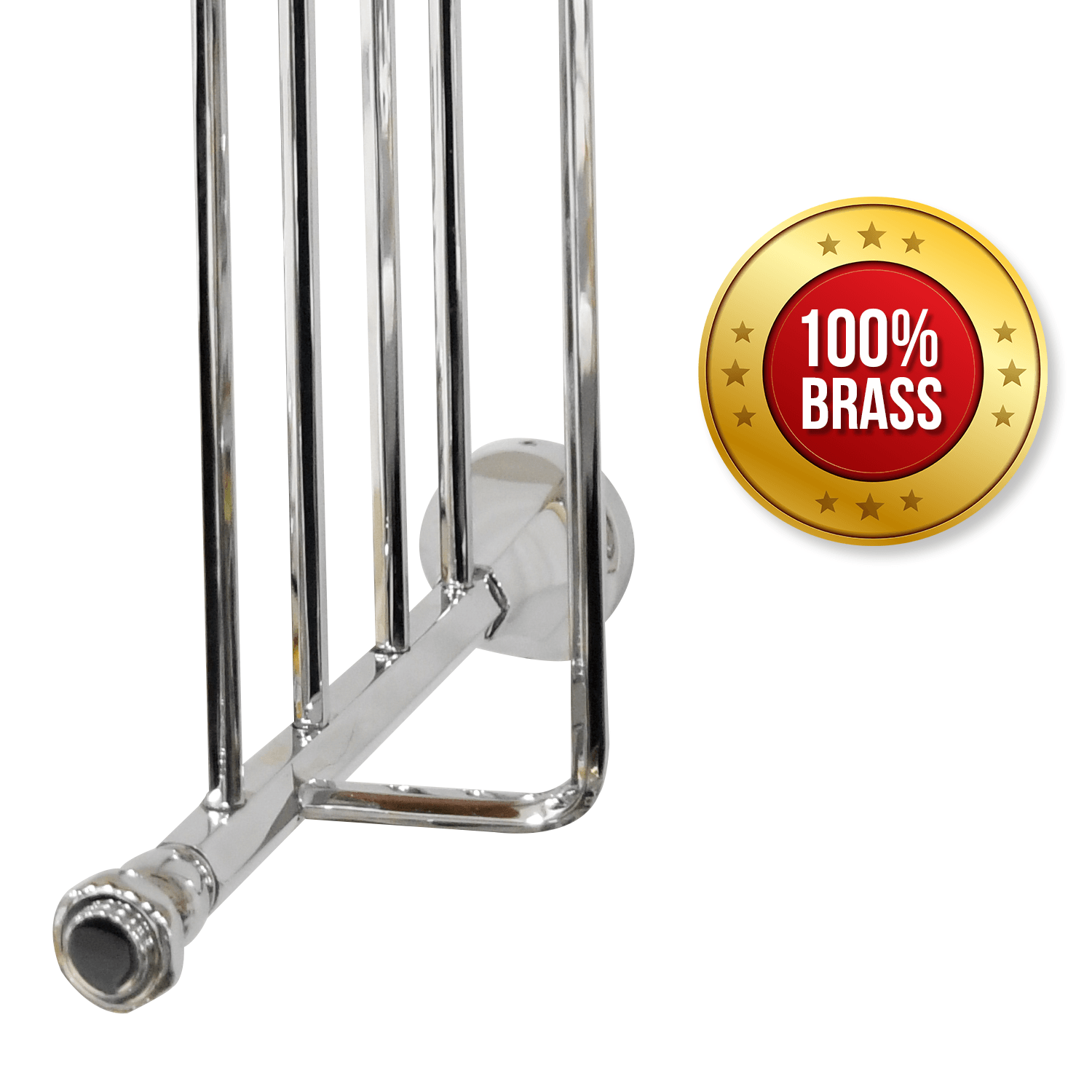 Silver Towel Rack Floris Series - Premium Bathware for Modern Bathrooms - D&B Bathware