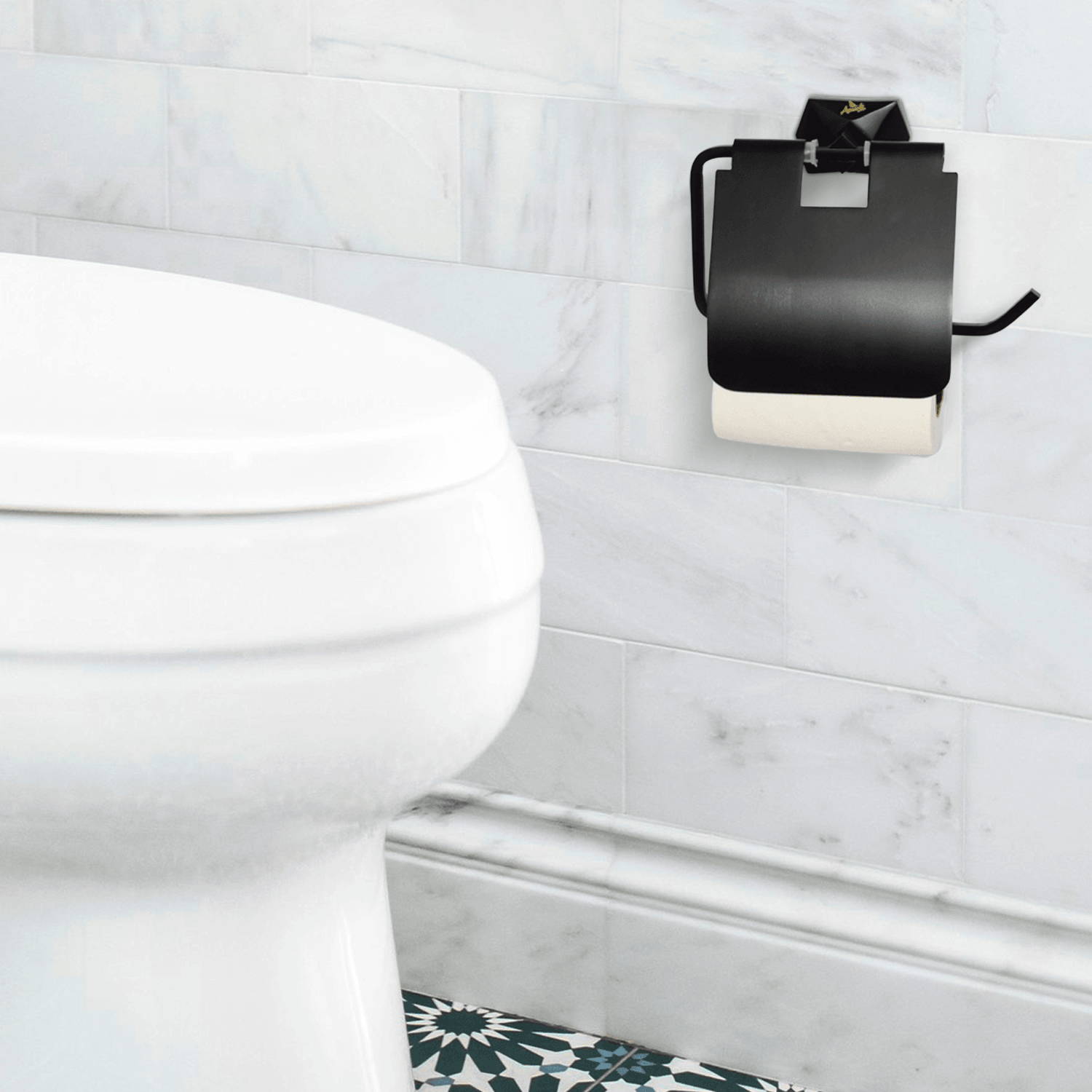 Gloria Series Black Toilet Paper Holder - Stylish & Durable Bathware - D&B Bathware