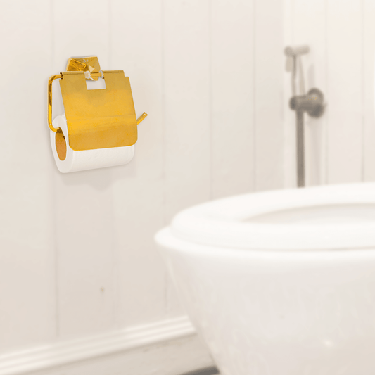 Gloria Series Gold Toilet Paper Holder - Elegant Bathware for Luxurious Bathrooms - D&B Bathware