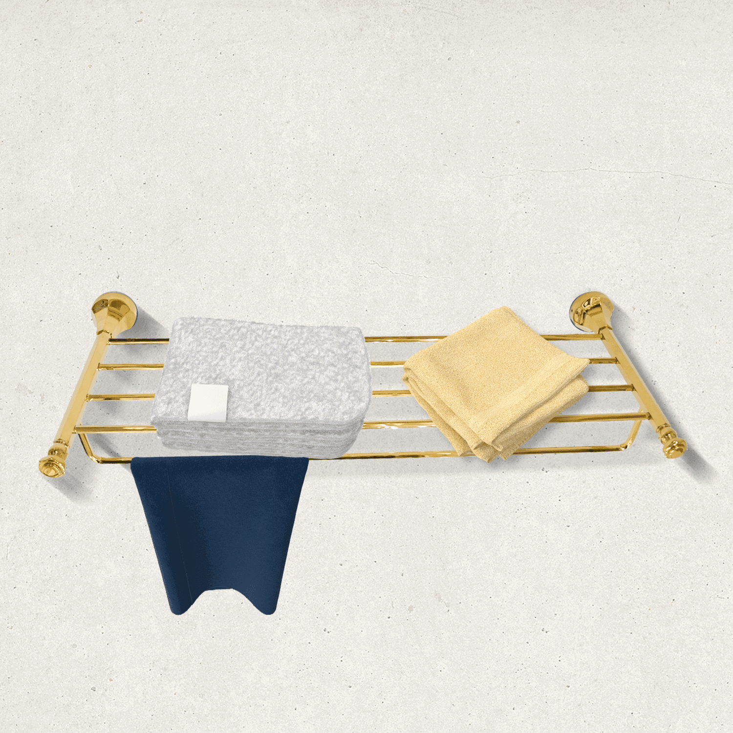 Towel Rack Gold Floris – Elegant Bathroom Storage Solution - D&B Bathware