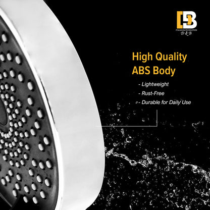 D&B Wave Hand Shower Set – Silver Chrome with 1.5m PVC Hose & Wall Holder