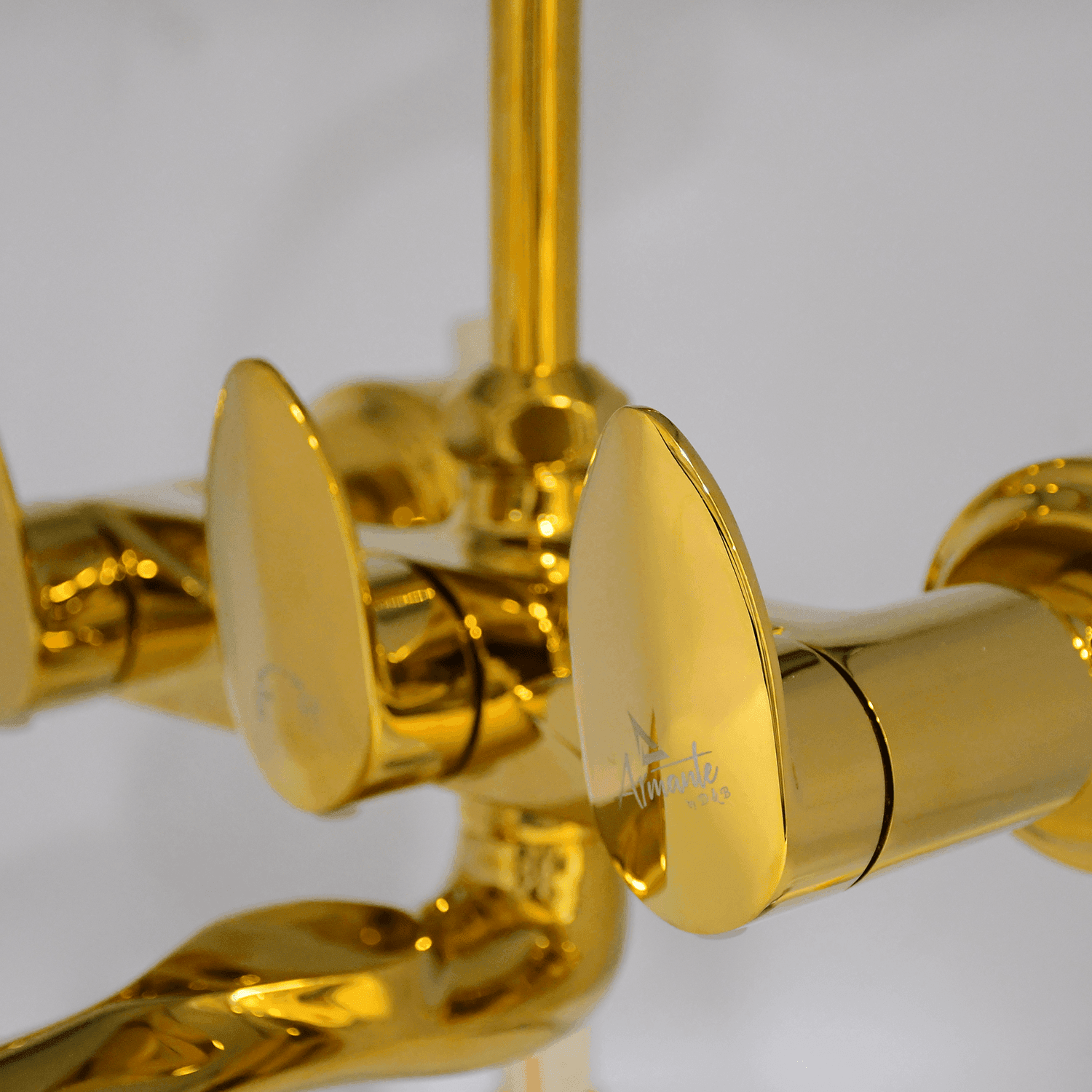 Wall Mixer 2 in 1 with L Band - Gold | Elegant & Durable Bathroom Mixer - D&B Bathware