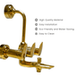 Wall Mixer 3 in 1 with L Band - Gold | Luxury & Durable Bathroom Mixer - D&B Bathware