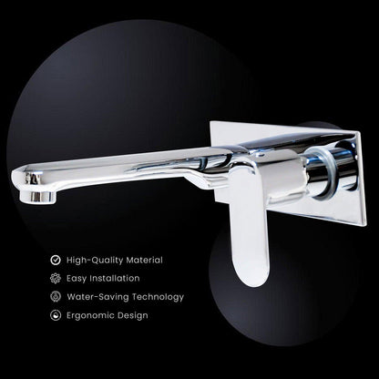 Wall Mixer Single Lever 2 in 1 (With L-Band) | Modern Faucet for Bath & Basin - D&B Bathware